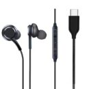 In-Ear Headphone For Samsung Galaxy A33 5G, Samsung Galaxy F23, Samsung Galaxy M33, Samsung Galaxy M23, Samsung Galaxy A23 in-Ear Wired Earphone with Type-C Jack, Powerful Audio, Built-in Microphone, Tangle Resistant Cable | USB C Headphones/Earphones, in Ear USB C Earphones, Type C Earphone with Microphone and Volume Control Earbuds Headset- AR3, BLACK