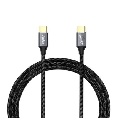 Verilux® C Type Cable Fast Charging 100W 10Ft/3m Fast Charging USB C Cable USB 3.1 Gen 2 10Gbps Data Transfer Supports 4K HD Video Output Thunderbolt 3 Compatible with MacBook Pro/Air, Hub(Black)