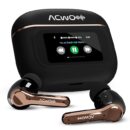 ACwO DwOTS Touch TWS in Ear Earbuds | Hd Touch Display | 32Db ANC | Transparency Mode | 50 Hrs Playtime | Ai-Enc Quad Mics | Find My Earphones | Bluetooth 5.4 | 4 Eq Modes | Golden Black