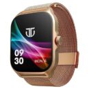 Titan Zeal Premium Fashion Smartwatch|1.85" AMOLED Display with AOD|390 * 450 Pixel Resolution|Functional Crown|SingleSync BT Calling|Advanced Chipset|100+ Sports Modes & Watchfaces IP68 (Mesh Strap)