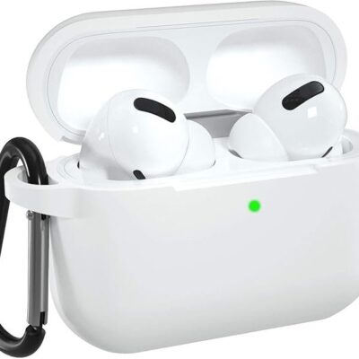 EDNITA Airpods Pro 2 Case Compatible with Airpod 2 Pro & Airpods Pro, Earphone Case Cover Keychain | Shock Ressitant Full Protection LED Visible (White)