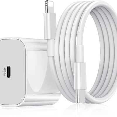 DR VAKU 20W Original (Mfi-Certified) Charger&Cable Compatible With Iphone 14/14Plus/14Pro/14Promax 13/13Pro/13Promax 12/12Pro/12/11/X/Xr Series (White)