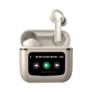 True Wireless Stereo in Ear Earbuds with Touch LCD Display and Active Noise-Cancellation | Low Latency Gaming | Type-C Fast Charging | IPX6 Waterproof Standard | Bluetooth 5.3 Earbuds TWS (Gold)